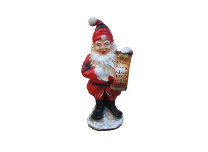 Statua di Babbo Natale decorativa decorativa decorazione Statua di San Nicola scultura 41cm Nuovo