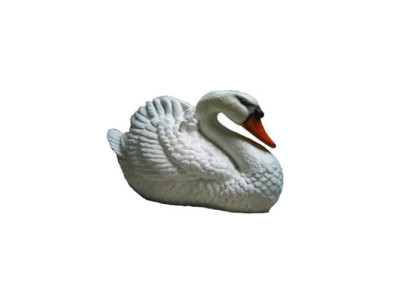 Decorazione Giardino Figure in Plastica Statua di Figura Dipinta a Mano Cigno Divertente 21cm