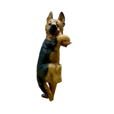 Decorazione statua scultura 28 cm figurine statue sculture giardino cane (A147)