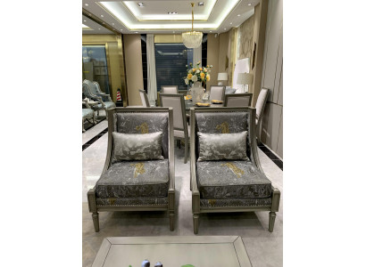 Poltrona di lusso, imbottita, design tessile, 1 posto, nuovo divano singolo.