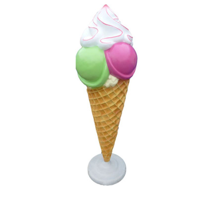 Scultura anatra con pubblicità di gelato statuette di personaggi di gelaterie Stand 220 cm Fumetto