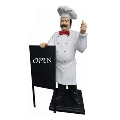 Scultura pubblicitaria Menu dello chef Lavagna dei messaggi Decorazione Statua Ristorante Nuovo  Scultura pubblicitaria Menu dello chef Lavagna dei messaggi Decorazione Statua Ristorante Nuovo
