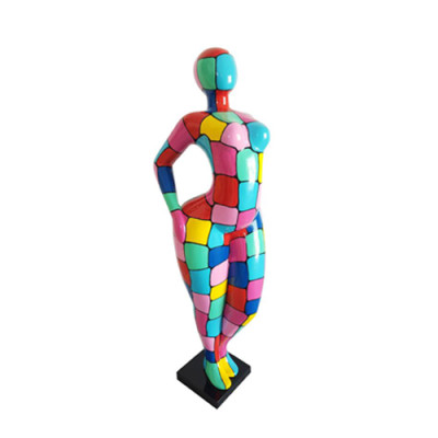 Statua astratta Statue colorate dipinte Sculture 130 cm XXL Statua in plastica