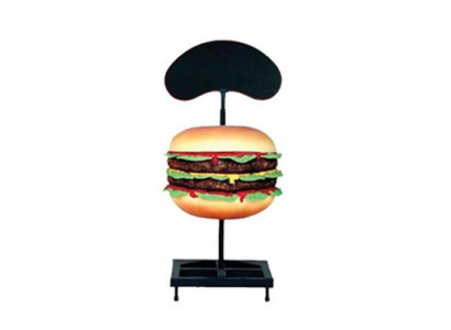 Scultura Doppio Cheeseburger Hamburger Display Figura Statua