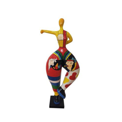 Figura astratta Statua Statue dipinte Sculture colorate 132 cm XXL Statua in plastica