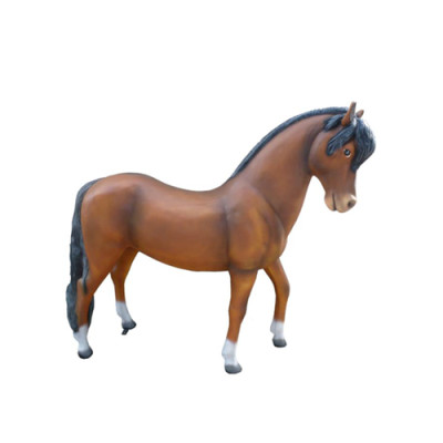 Cavallo Statua decorativa in forma di statua di dimensioni reali per giardino, figure di decorazione, sculture, 160 cm.
