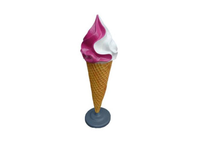 Statua in forma di gelato in piedi per gelateria e settore gastronomico, altezza 195cm.