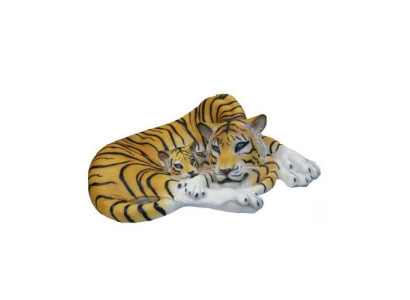 Geopard Statua decorativa Statue da giardino 35x80cm Artigianale Figura in plastica Nuovo