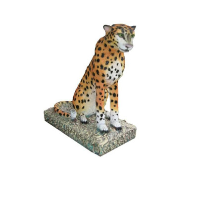 Decorazione Giardino Statua Statua Statue Statuette Nuovo Sculture Ghepardo Africa