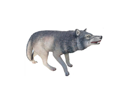 Statua astratta figura di lupo Garten, statue moderne dipinte nuove 130 cm.