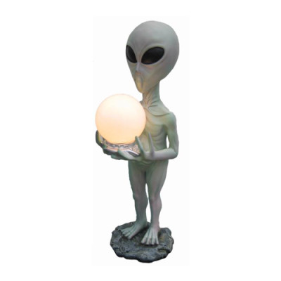 Moderni lampada da tavolo Lampada insolita figura Alien Illuminazione Scultura Figurine