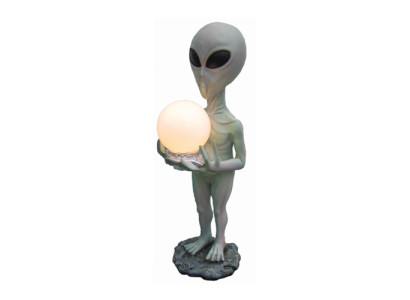Moderni lampada da tavolo Lampada insolita figura Alien Illuminazione Scultura Figurine