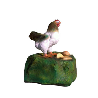 Figure decorativa di gallina in plastica, decorazione pasquale, statua da giardino, altezza 59 cm, nuova.