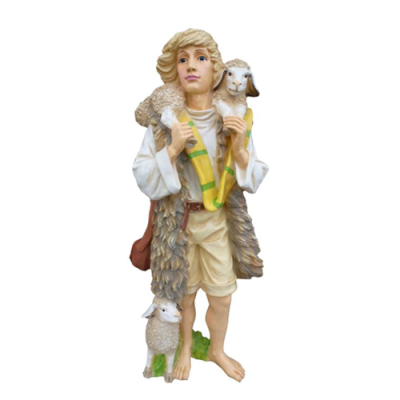 Decorazione statua scultura 80 cm Figure Statue Sculture Giardino Pastore P96