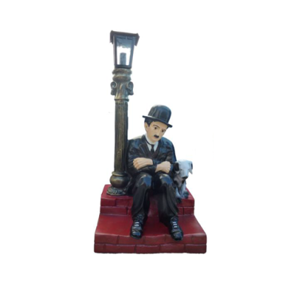 Lampada Luce Figura Statua Scultura 70 cm Statue Sculture Charlie Chaplin P3