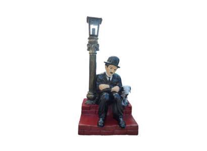 Lampada Luce Figura Statua Scultura 70 cm Statue Sculture Charlie Chaplin P3