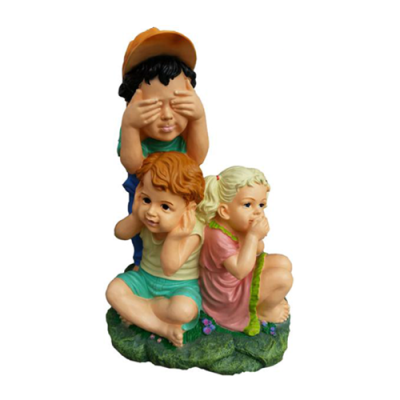 Figura decorativa statua scultura 48 cm figura statuetta sculture nascondere bambini