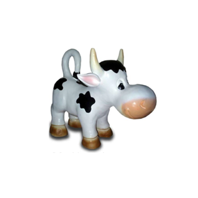 Decorazione Giardino Figure in Plastica Statua di Mucca Divertente Dipinta a Mano 45cm Nuova