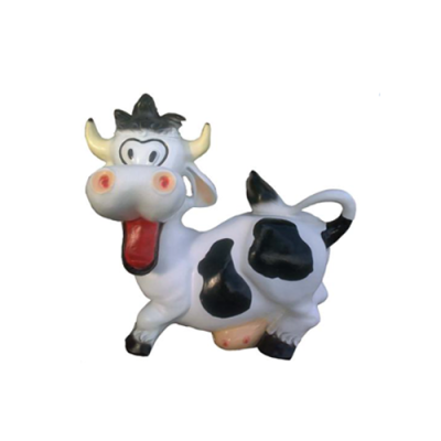 Decorazione da giardino Figure in plastica Dipinti a mano Statua Mucca divertente 40cm Nuovo