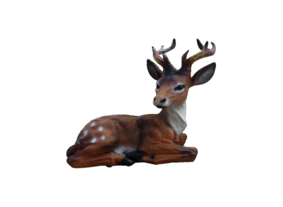 Statua di cervo Statua Statuette Giardino Decorazione Scultura Decorativa 45 cm Nuovo