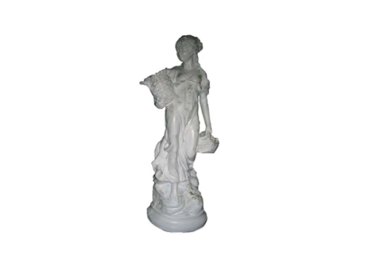 Donna con cesto, decorazione, figura, statua, scultura di 64 cm, figure, statue, sculture R34