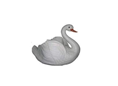 Cigno Statua decorativa figure da giardino Statua 34 cm Grandezza naturale Statuetta Plastica