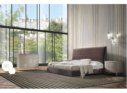 Letto + 2x comodini 3 pezzi. Set camera da letto design Moderno lusso Italy mobili nuovi