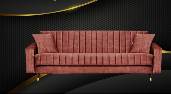 Tre posti in tessuto, soggiorno rosa, divano design, divani velluto xxl, grandi divani imbottiti.