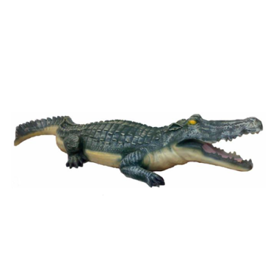 Statua decorativa per giardino, statuette, statuette da giardino, 50 cm, statuetta di coccodrillo in plastica, nuovo animale.   Statua decorativa da giardino, statuette, statuette da giardino, 50 cm, statuetta di coccodrillo in plastica, animale nuovo.
