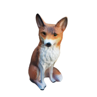 Bella scultura decorativa di una volpe, altezza della figura 48 cm.