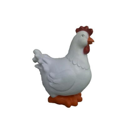 Decorazione giardino statuette in plastica dipinte a mano statua divertente di pollo 42cm nuova