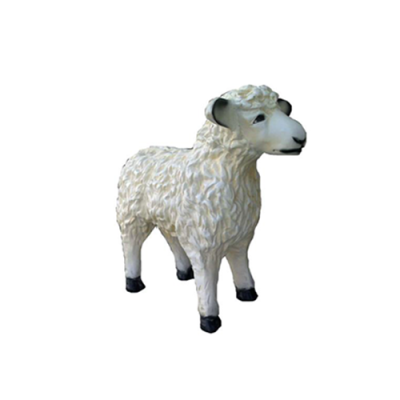 Statua decorativa statuetta da giardino Statuetta 50 cm figura di pecora in plastica animale nuovo