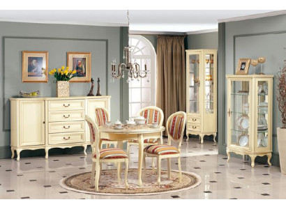 Classico soggiorno commode tavolo sedie vetrina re Chippendale Wersal1