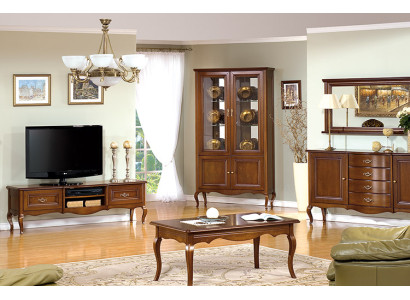 Set soggiorno vetrina tavolino consolle mobili in stile classico italiano.