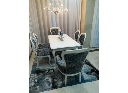 Tavolo da pranzo design sedie con schienale, set di tavolo + 4 sedie per la sala da pranzo.