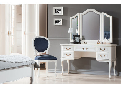 Tavolo trucco con sedia Toeletta Scarpiera con specchiera Comò da trucco Tavolo cosmetico