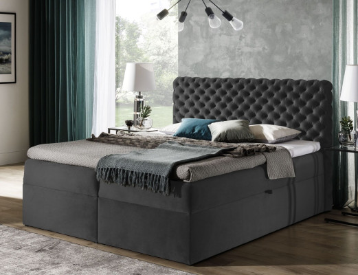 Chesterfield boxspring letto camera da letto mobili letti king size velluto hotel nuovo