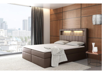 Letto illuminato letti boxspring king size velluto hotel nuovo mobili camera da letto