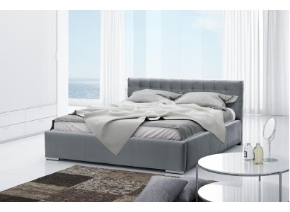 Telaio letto matrimoniale moderno Letto matrimoniale Letti Letto imbottito Grigio Camera da letto 160 cm