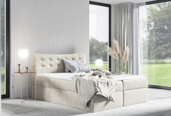 Letto Contenitore letto Boxspring Camera da letto Imbottito Design Matrimoniale Albergo 180x200