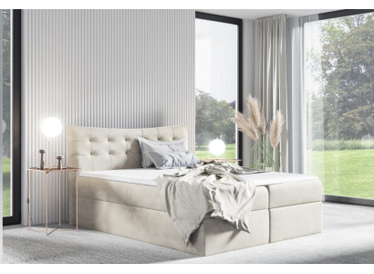Letto Contenitore letto Boxspring Camera da letto Imbottito Design Matrimoniale Albergo 180x200
