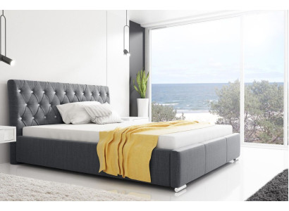 Struttura letto Letto Letto matrimoniale Letto matrimoniale Struttura letto Letto imbottito Letti 200x200 Grigio