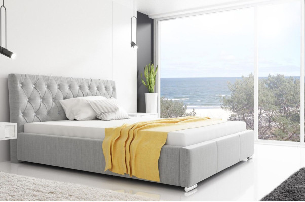 Struttura letto Letto Letto matrimoniale Letto matrimoniale Struttura letto Letto imbottito Letti 200x200 Grigio
