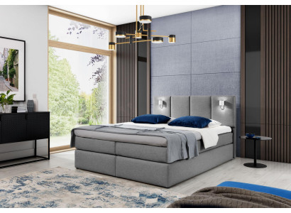 Letto Letto a molle Camera da letto Imbottito Design Matrimoniale Moderno Tessuto 200x200