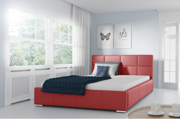 Letto matrimoniale Letti imbottiti Letto in pelle Design Mobili di lusso Cornice del letto 200x200