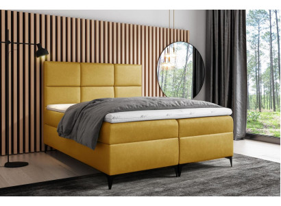 Letto a molle rivestito in tessuto design moderno doppio per hotel camera da letto letti 200x200.