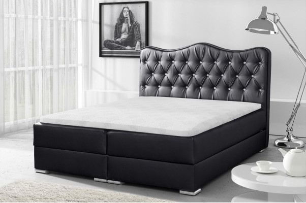 Letto matrimoniale Letto Boxspring con contenitore per biancheria Letto matrimoniale Letti Letto imbottito Rosso Nuovo