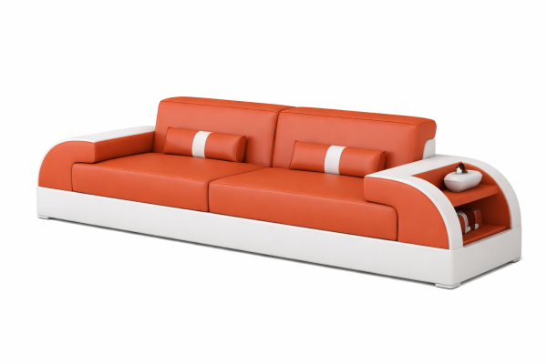Divano design Divano Imbottito Sofà Divani Composto di Sedili in Pelle a 3 Posti
