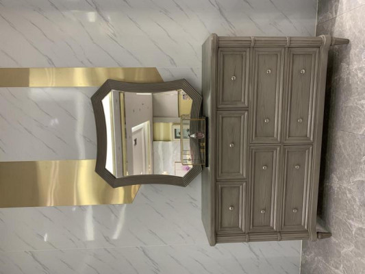 Mobile credenza di lusso specchio stile design mobili moderni cassettiera camera da letto nuova marrone