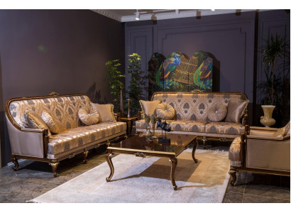 Divano a tre posti 3 posti in tessuto Design Divano arredamento Stile Tessile